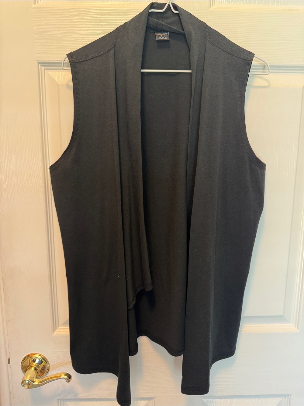 Black lightweight long vest